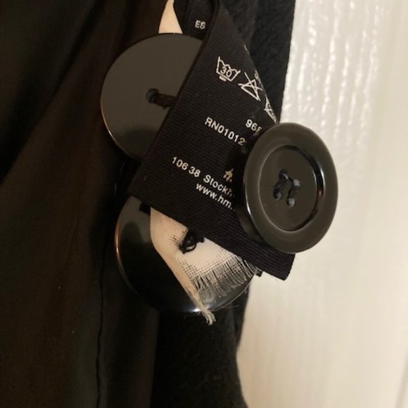 Black Winter Peacoat - Picture 3 of 3